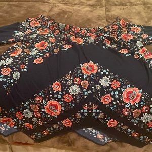 Women’s floral print off the shoulder tunic